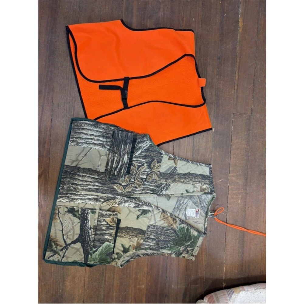 Vtg Sports Afield Vest Men Medium Realtree Camo Duck Hunting Shotgun / with vest